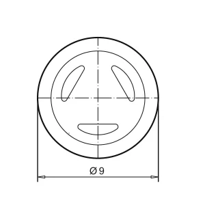 dessin-plaquette ronde silicone 9mm